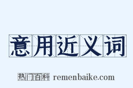意用近义词是什么意思的图片